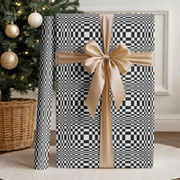 Black White Filipino Binakol Motifs Wrapping Paper Mabuhay Philippines Festival Kusikus Pattern