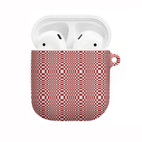 Red White Filipino Binakol Motifs AirPods Case Mabuhay Philippines Festival Kusikus Pattern