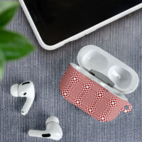 Red White Filipino Binakol Motifs AirPods Case Mabuhay Philippines Festival Kusikus Pattern