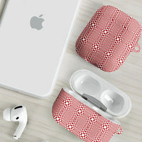 Red White Filipino Binakol Motifs AirPods Case Mabuhay Philippines Festival Kusikus Pattern