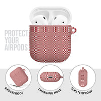 Red White Filipino Binakol Motifs AirPods Case Mabuhay Philippines Festival Kusikus Pattern