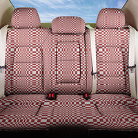 Red White Filipino Binakol Motifs Back Car Seat Cover Mabuhay Philippines Festival Kusikus Pattern