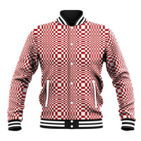 Red White Filipino Binakol Motifs Baseball Jacket Mabuhay Philippines Festival Kusikus Pattern