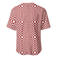 Red White Filipino Binakol Motifs Baseball Jersey Mabuhay Philippines Festival Kusikus Pattern