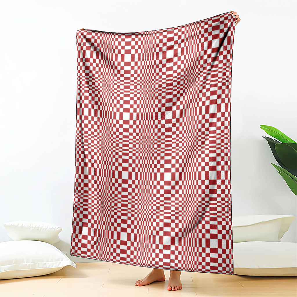 Red White Filipino Binakol Motifs Blanket Mabuhay Philippines Festival Kusikus Pattern