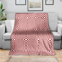 Red White Filipino Binakol Motifs Blanket Mabuhay Philippines Festival Kusikus Pattern