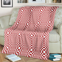 Red White Filipino Binakol Motifs Blanket Mabuhay Philippines Festival Kusikus Pattern