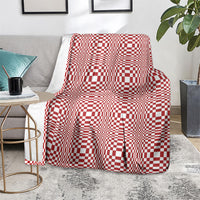 Red White Filipino Binakol Motifs Blanket Mabuhay Philippines Festival Kusikus Pattern