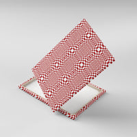 Red White Filipino Binakol Motifs Canvas Wall Art Mabuhay Philippines Festival Kusikus Pattern