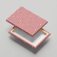 Red White Filipino Binakol Motifs Canvas Wall Art Mabuhay Philippines Festival Kusikus Pattern