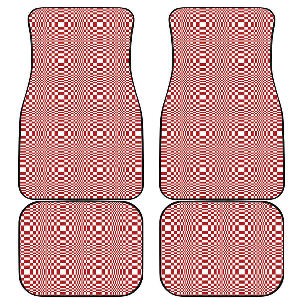 Red White Filipino Binakol Motifs Car Mats Mabuhay Philippines Festival Kusikus Pattern