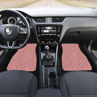 Red White Filipino Binakol Motifs Car Mats Mabuhay Philippines Festival Kusikus Pattern