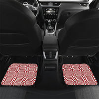 Red White Filipino Binakol Motifs Car Mats Mabuhay Philippines Festival Kusikus Pattern