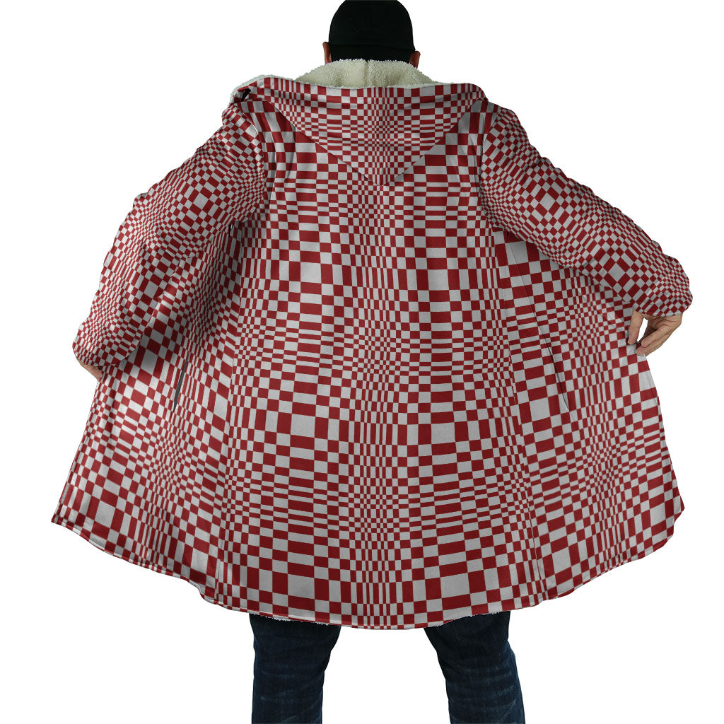 Red White Filipino Binakol Motifs Cloak Mabuhay Philippines Festival Kusikus Pattern