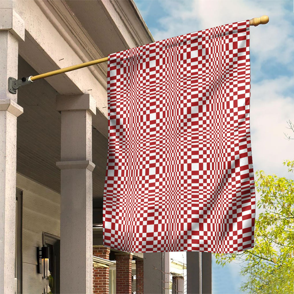 Red White Filipino Binakol Motifs Garden Flag Mabuhay Philippines Festival Kusikus Pattern