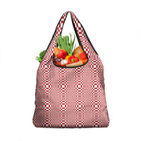 Red White Filipino Binakol Motifs Grocery Bag Mabuhay Philippines Festival Kusikus Pattern