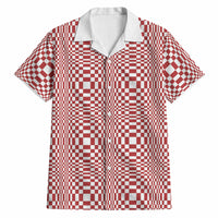 Red White Filipino Binakol Motifs Hawaiian Shirt Mabuhay Philippines Festival Kusikus Pattern