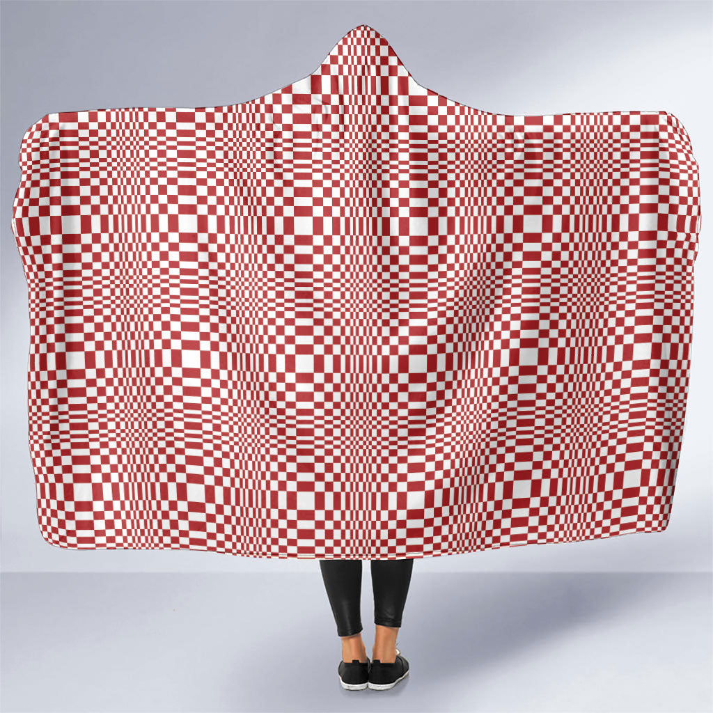 Red White Filipino Binakol Motifs Hooded Blanket Mabuhay Philippines Festival Kusikus Pattern
