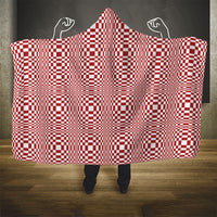 Red White Filipino Binakol Motifs Hooded Blanket Mabuhay Philippines Festival Kusikus Pattern