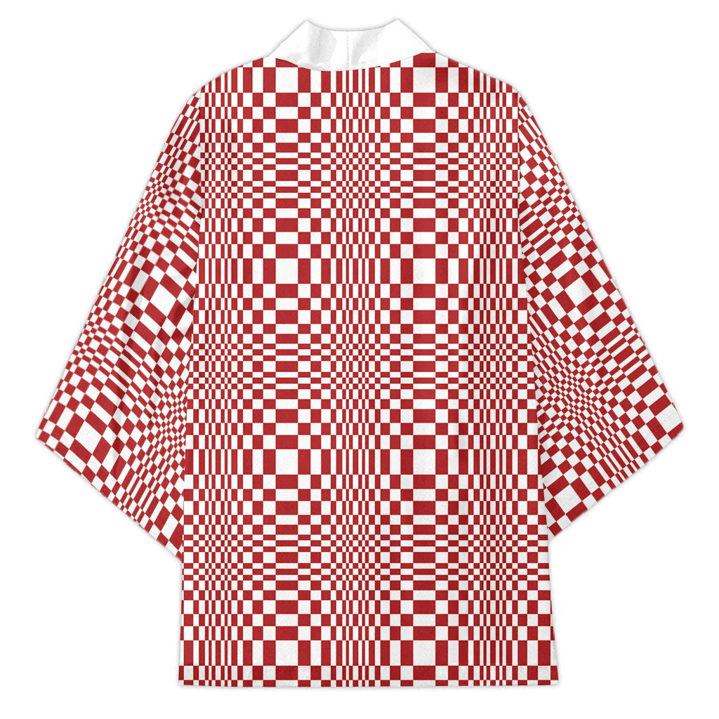 Red White Filipino Binakol Motifs Kimono Mabuhay Philippines Festival Kusikus Pattern