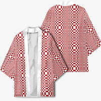 Red White Filipino Binakol Motifs Kimono Mabuhay Philippines Festival Kusikus Pattern