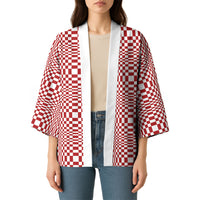 Red White Filipino Binakol Motifs Kimono Mabuhay Philippines Festival Kusikus Pattern