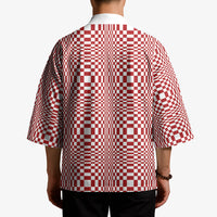 Red White Filipino Binakol Motifs Kimono Mabuhay Philippines Festival Kusikus Pattern