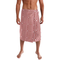 Red White Filipino Binakol Motifs Lavalava Mabuhay Philippines Festival Kusikus Pattern