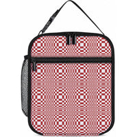 Red White Filipino Binakol Motifs Lunch Bag Mabuhay Philippines Festival Kusikus Pattern