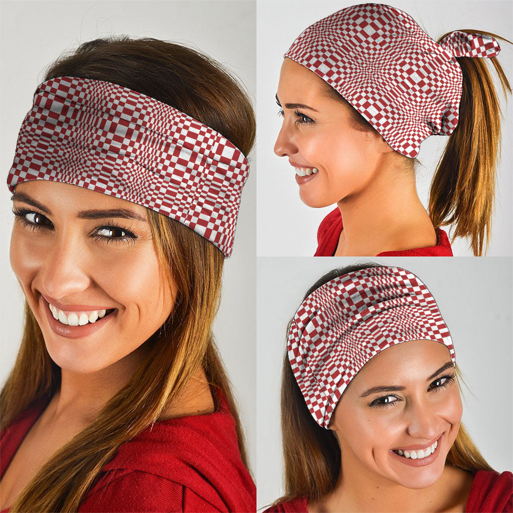 Red White Filipino Binakol Motifs Neck Gaiter Mabuhay Philippines Festival Kusikus Pattern