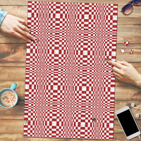 Red White Filipino Binakol Motifs Puzzle Mabuhay Philippines Festival Kusikus Pattern