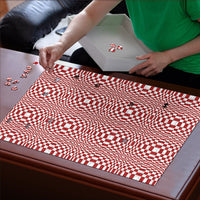 Red White Filipino Binakol Motifs Puzzle Mabuhay Philippines Festival Kusikus Pattern