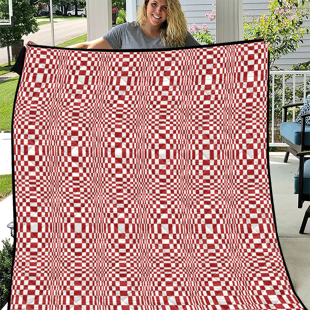 Red White Filipino Binakol Motifs Quilt Mabuhay Philippines Festival Kusikus Pattern