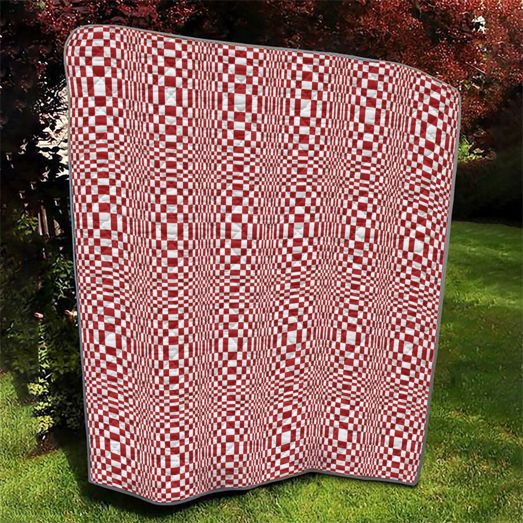 Red White Filipino Binakol Motifs Quilt Mabuhay Philippines Festival Kusikus Pattern