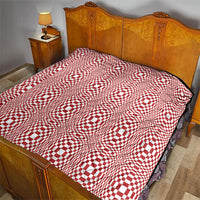 Red White Filipino Binakol Motifs Quilt Mabuhay Philippines Festival Kusikus Pattern