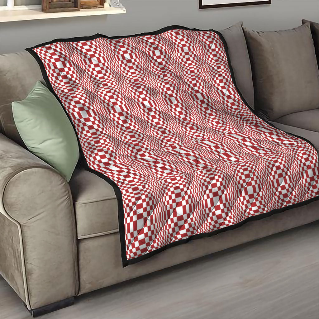 Red White Filipino Binakol Motifs Quilt Mabuhay Philippines Festival Kusikus Pattern
