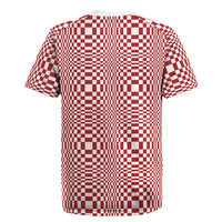 Red White Filipino Binakol Motifs Rugby Jersey Mabuhay Philippines Festival Kusikus Pattern