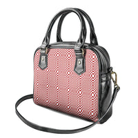 Red White Filipino Binakol Motifs Shoulder Handbag Mabuhay Philippines Festival Kusikus Pattern