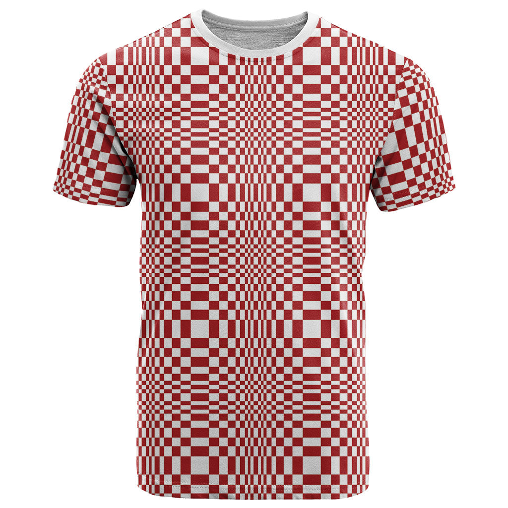 Red White Filipino Binakol Motifs T Shirt Mabuhay Philippines Festival Kusikus Pattern