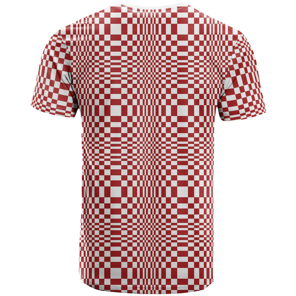 Red White Filipino Binakol Motifs T Shirt Mabuhay Philippines Festival Kusikus Pattern