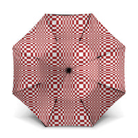Red White Filipino Binakol Motifs Umbrella Mabuhay Philippines Festival Kusikus Pattern