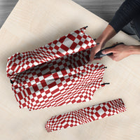 Red White Filipino Binakol Motifs Umbrella Mabuhay Philippines Festival Kusikus Pattern
