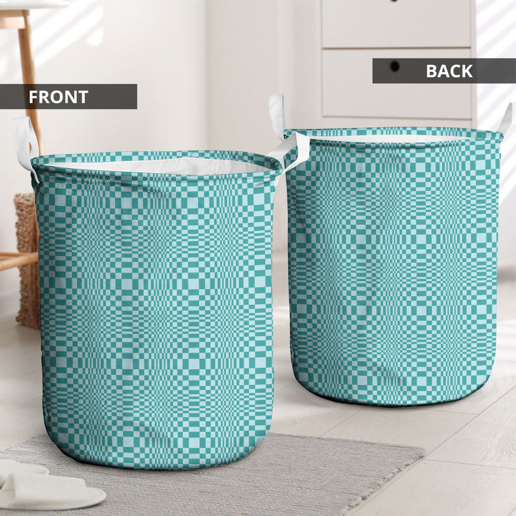 Cyan Filipino Binakol Motifs Laundry Basket Mabuhay Philippines Festival Kusikus Pattern