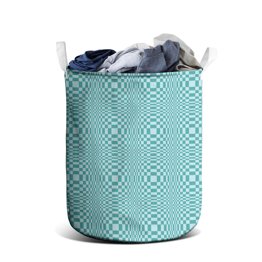 Cyan Filipino Binakol Motifs Laundry Basket Mabuhay Philippines Festival Kusikus Pattern