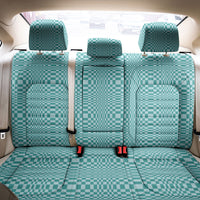 Cyan Filipino Binakol Motifs Back Car Seat Cover Mabuhay Philippines Festival Kusikus Pattern