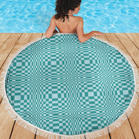Cyan Filipino Binakol Motifs Beach Blanket Mabuhay Philippines Festival Kusikus Pattern