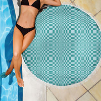 Cyan Filipino Binakol Motifs Beach Blanket Mabuhay Philippines Festival Kusikus Pattern