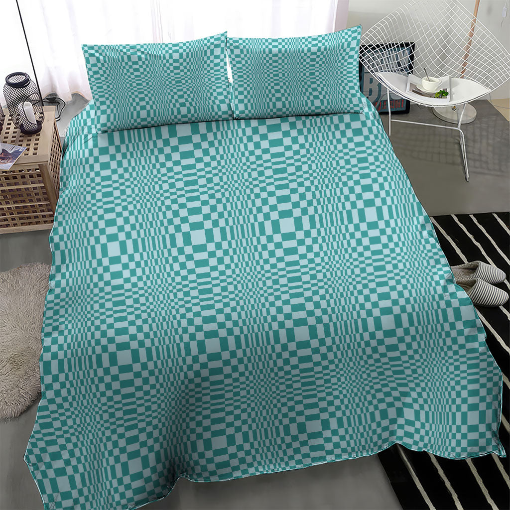Cyan Filipino Binakol Motifs Bedding Set Mabuhay Philippines Festival Kusikus Pattern