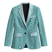 Cyan Filipino Binakol Motifs Blazer Mabuhay Philippines Festival Kusikus Pattern