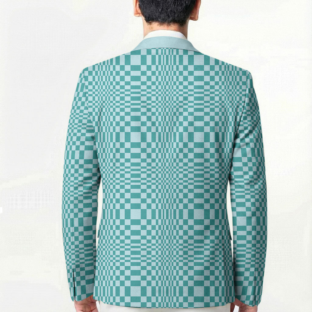 Cyan Filipino Binakol Motifs Blazer Mabuhay Philippines Festival Kusikus Pattern